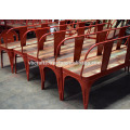 Banc urbanisé urbain Loft Siège en bois recouvert de couleur rouge